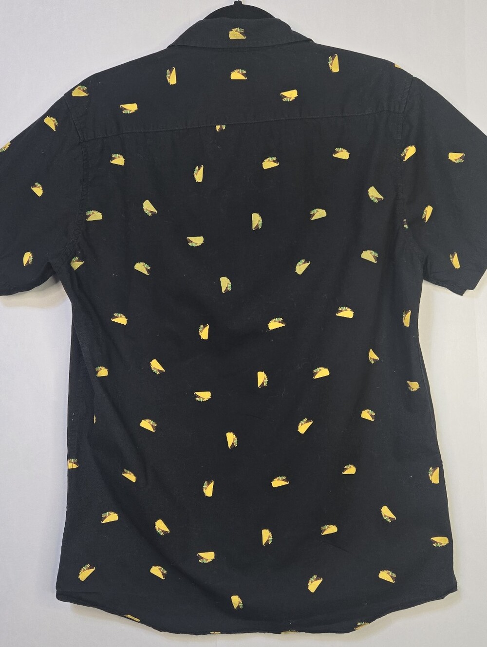 Molokai Surf Co. Youth Boys Size M Black S/Sl Button-Up Fun Taco Print Shirt - Picture 6 of 10